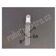 RGB LED 5mm - společná ANODA